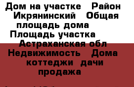 Дом на участке › Район ­ Икрянинский › Общая площадь дома ­ 50 › Площадь участка ­ 10 - Астраханская обл. Недвижимость » Дома, коттеджи, дачи продажа   